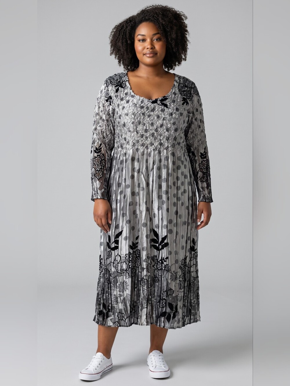 Casual Express Silver-Gray Silky To Touch Dress